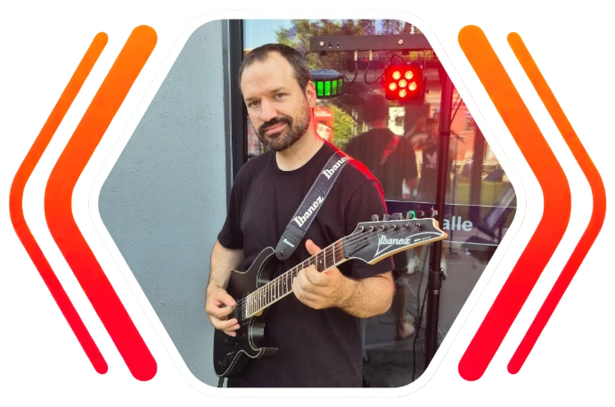 Markus Eben an der Gitarre